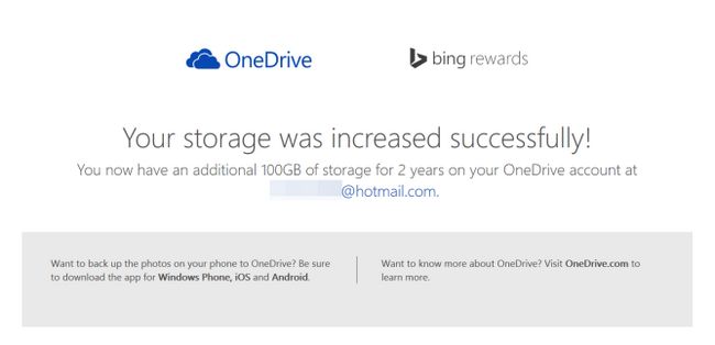 Fotografía - [Alerta Trato] Microsoft está regalando 100 GB De onedrive Por 2 Años Para personas que se unen Bing recompensas por 28 de febrero